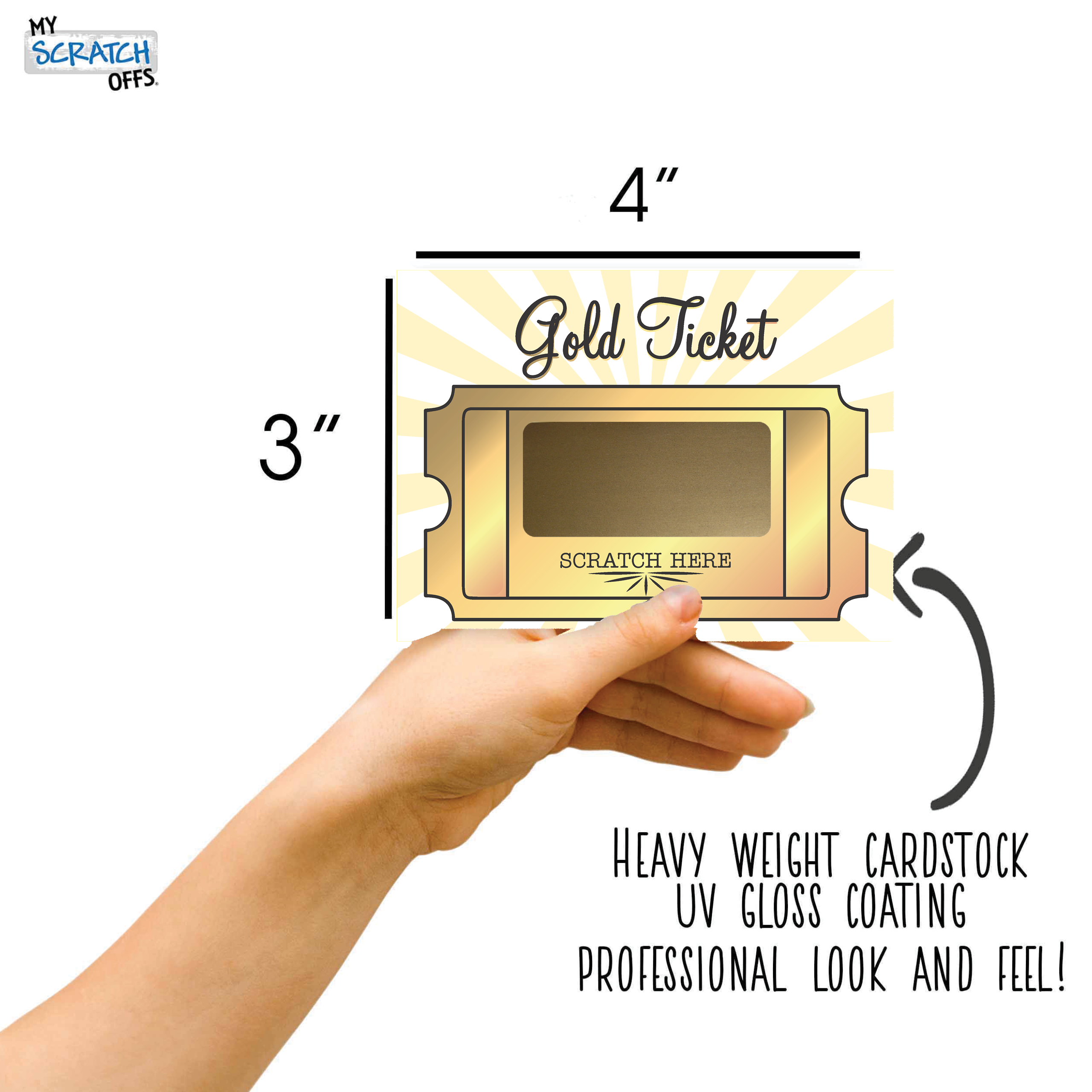 My Scratch Offs - Wholesale DIY Craft Kit - 50 Gold Ticket DIY Make Your Own Scratch Off Tickets Card4