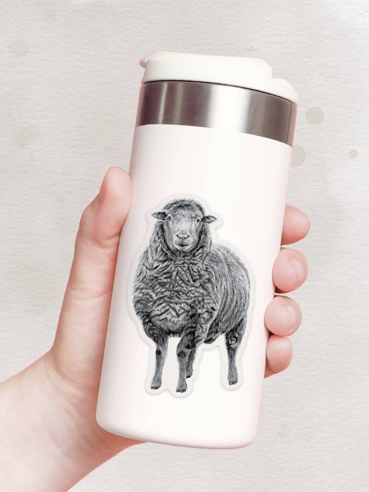 Autocollant Mouton - Résistant au Lave-vaisselle pour la vente par Pen On Paper Co