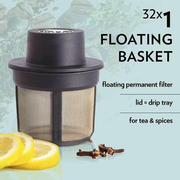 finum - Wholesale Tea Strainer/Infuser - FLOATING BASKET M, Permanent Filter1