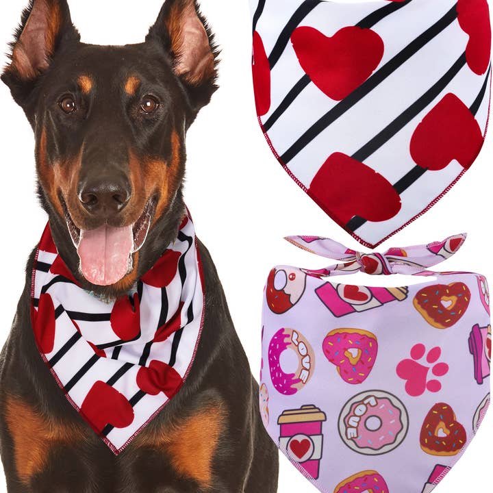 Valentines Day Dog Bandana - 2 Pack for wholesale by Odi Online