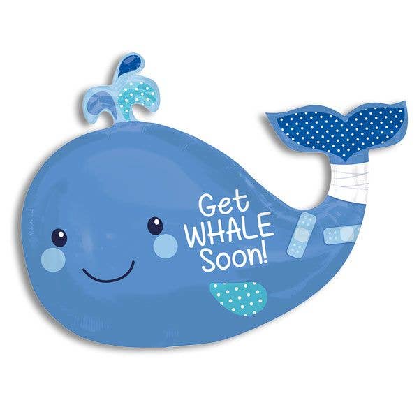 Kelli's - Wholesale Balloon - Jumbo Foil Balloon - Get Whale Soon