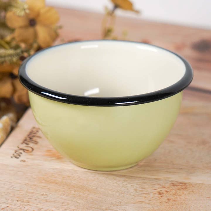 Enamel small bowl citron 0,35 L Isabelle Rose for wholesale by Isabelle Rose