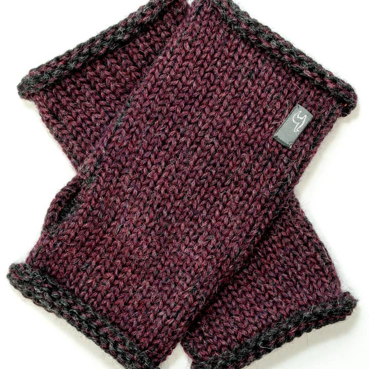 Alpaca Gloves - Rustic - Sangria for wholesale by Shupaca Alpaca