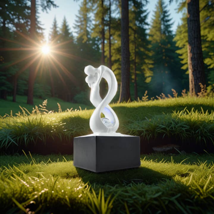 Zen'Arôme – Engroshandel Løber til kaminhylde – Moderne indendørs fontæne Amor i sort og hvid – gaveidé7