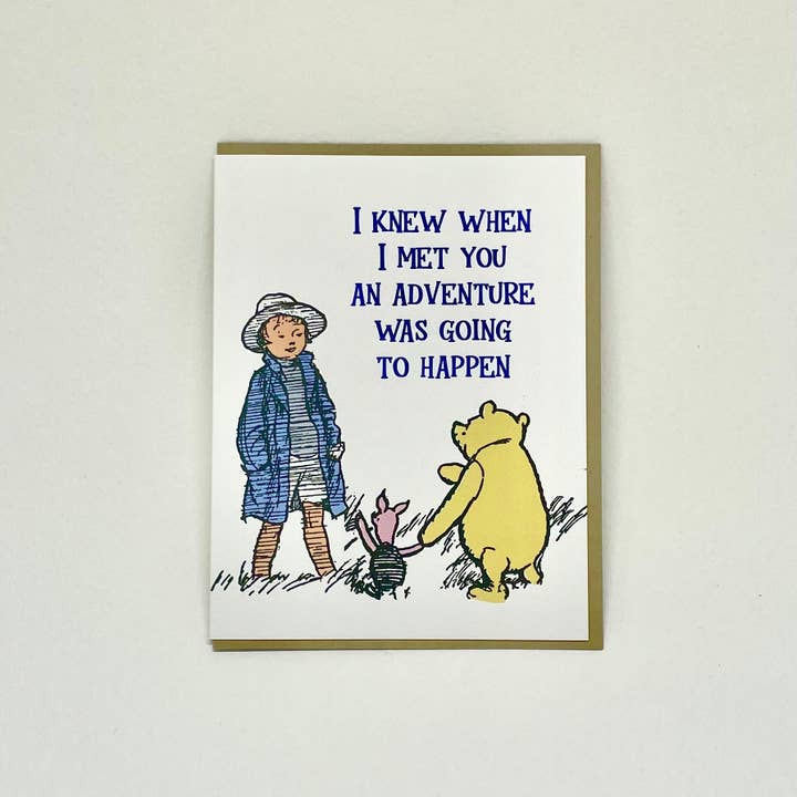 I knew When I met You - Pooh Card for wholesale by Big Wheel Press