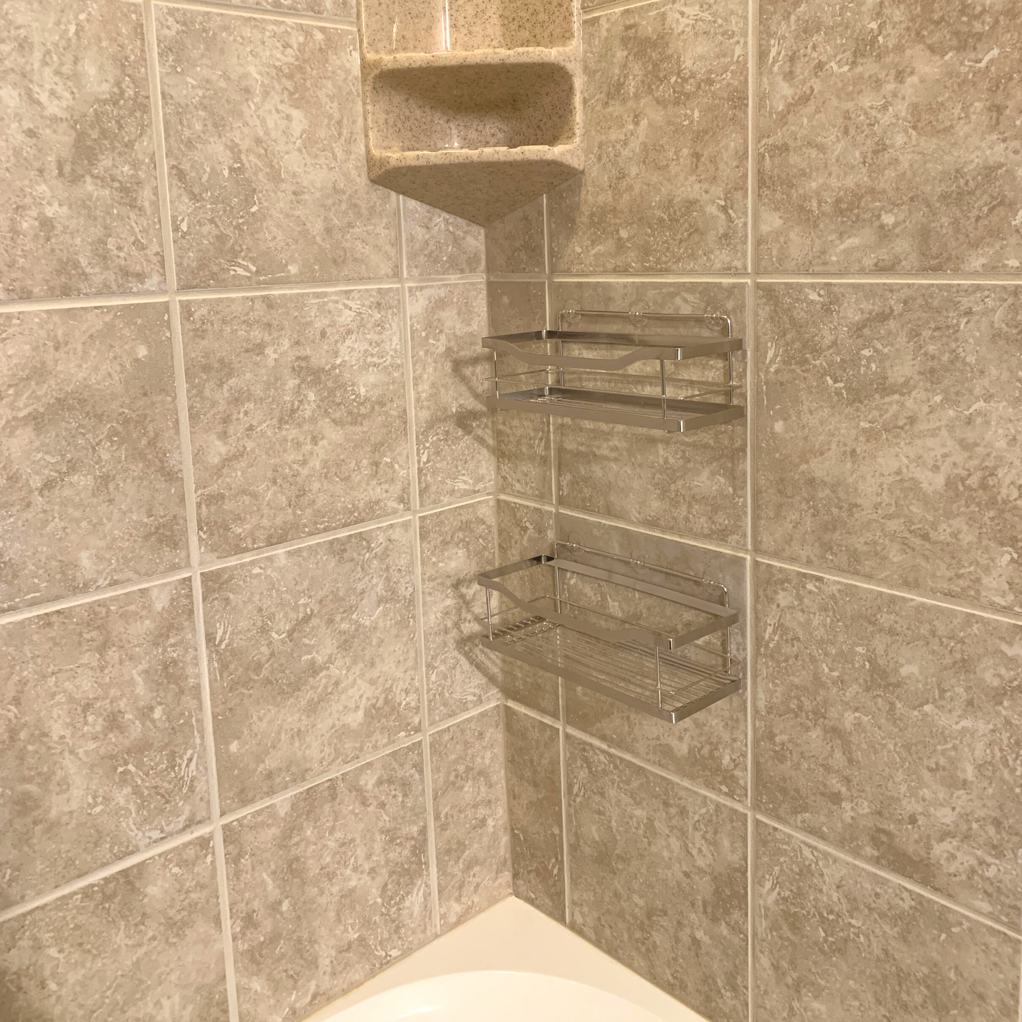 Bottiful Home - Wholesale Bath Caddy - 304 SS Shower Caddy Baskets w 3 Adhesive Strips & 6 Hooks9