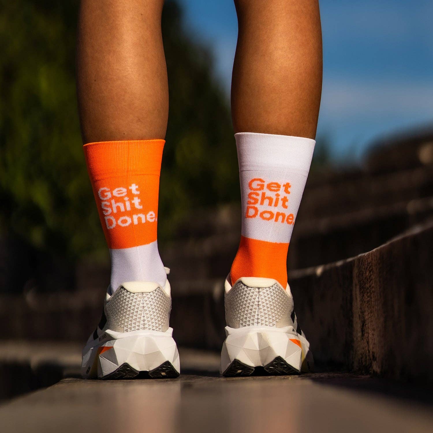 SPORCKS – wholesale Socks – Unisex – GET SHIT DONE ORANGE - RUNNING SOCK1