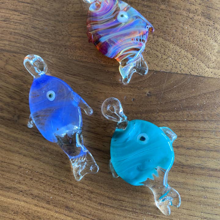 Terrapin Glass Gardens – wholesale Individuell berlock/hänge – Hand skulpterade glas fisk hängen