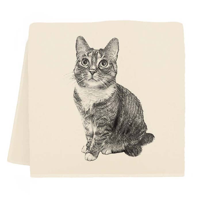 Eric & Christopher - Wholesale Tea Towel - Cat Tea Towel - "Izzy"1