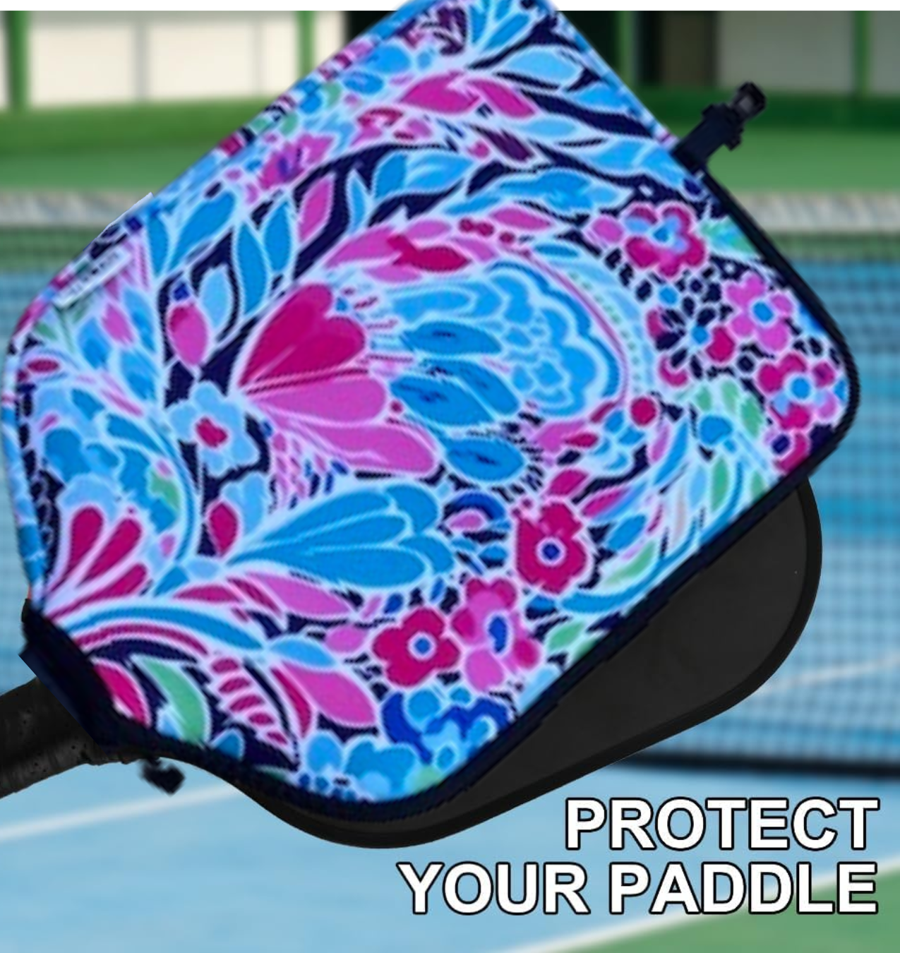 Born to Rally - Wholesale Sporting Accessories - Pickleball Pink Floral Paddle Cover-Pickleball Paddle Sleeve3