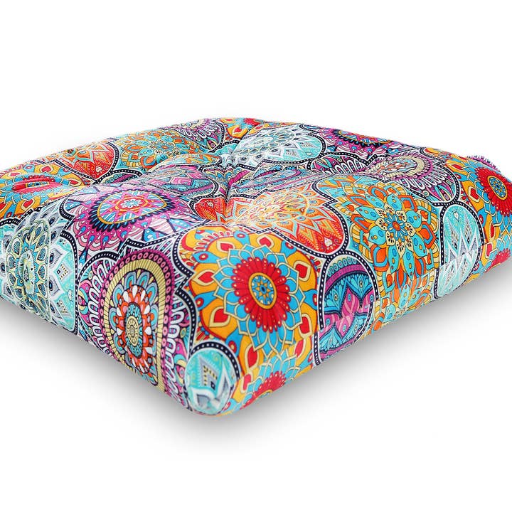 COZY HOMES COLLECTION - Wholesale Chair Cushion - Cotton Chair Cushions Pads with Ties 16x16x3 Inches 3