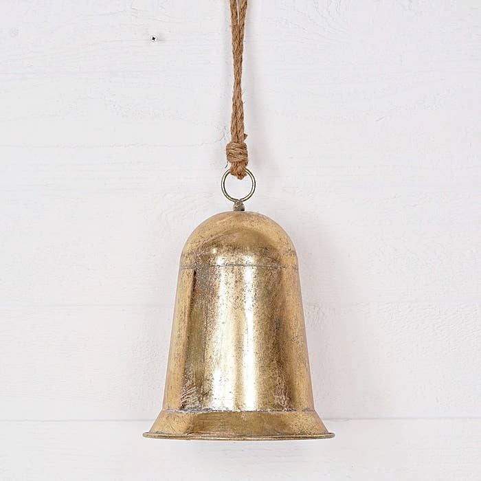 Impressive Enterprises, Inc. - Wholesale Ornament - M30869- Metal Bell w.Loop-Brushed Gold