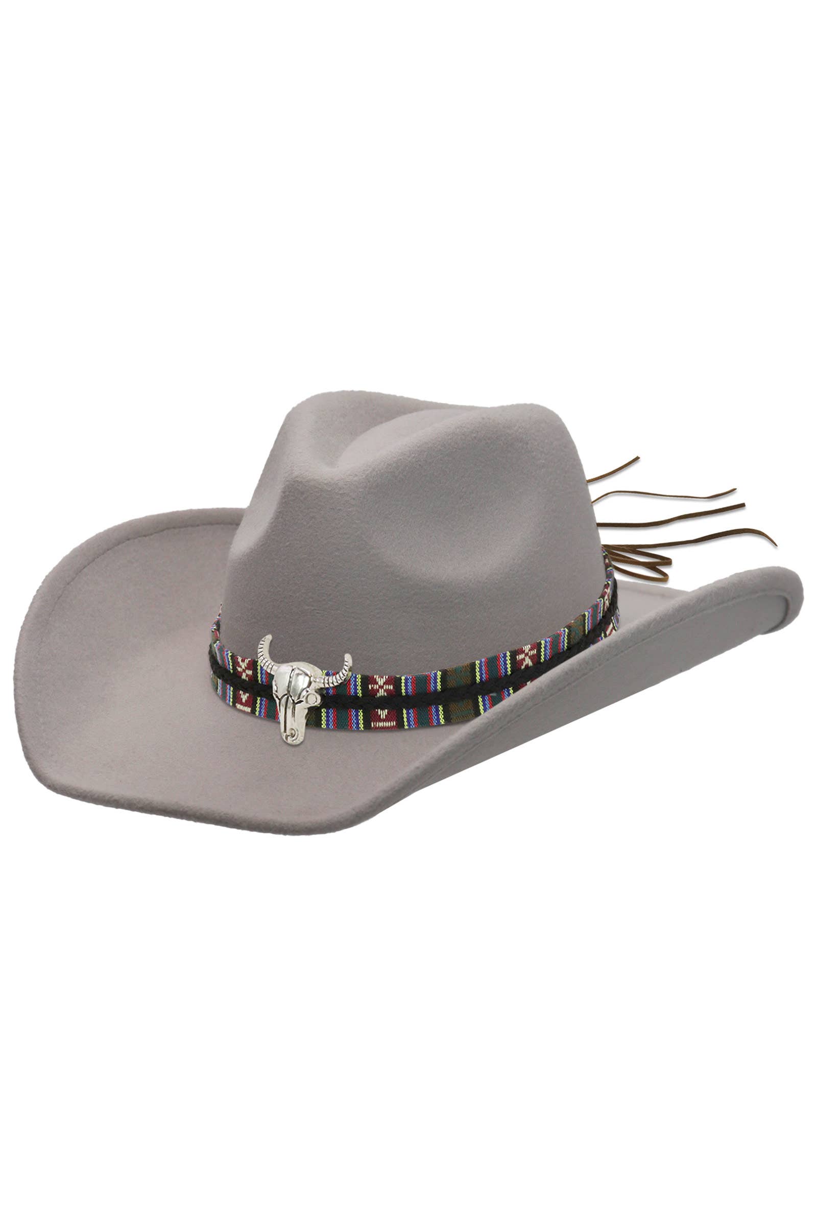 Cap Zone – Chapéu de cowboy - Unissexo por atacado – Chapéu de Feltro Cowboy Cap Zone Tycoon com Aba Relaxada e Fivela Tribal Navajo6