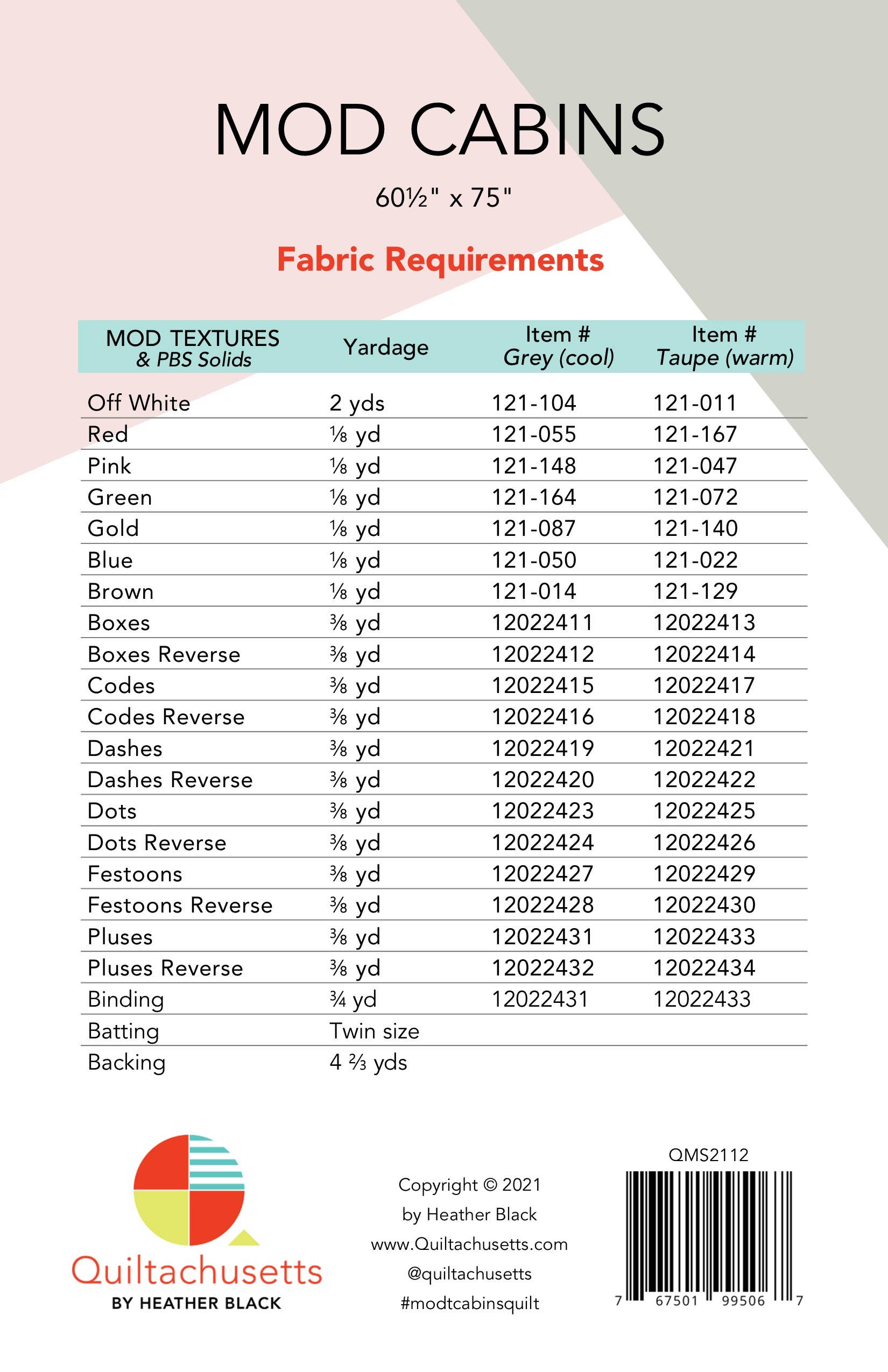 Quiltachusetts – Design de padrões para superfícies por atacado – Mod Cabines Padrão Quilt2