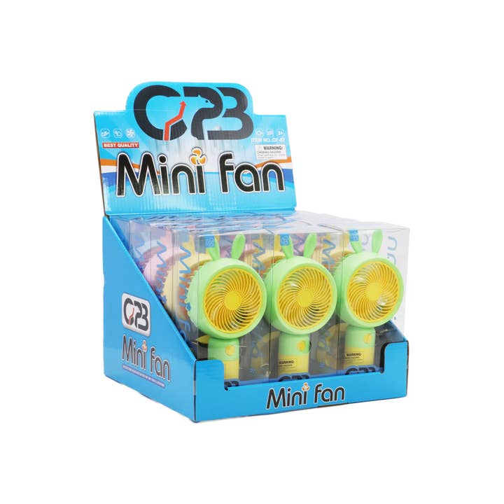 Cap Zone – wholesale Elektrisk handfläkt – Bunny Ear Matte Pastell Handhållen Elektrisk Fläkt - 12 st1