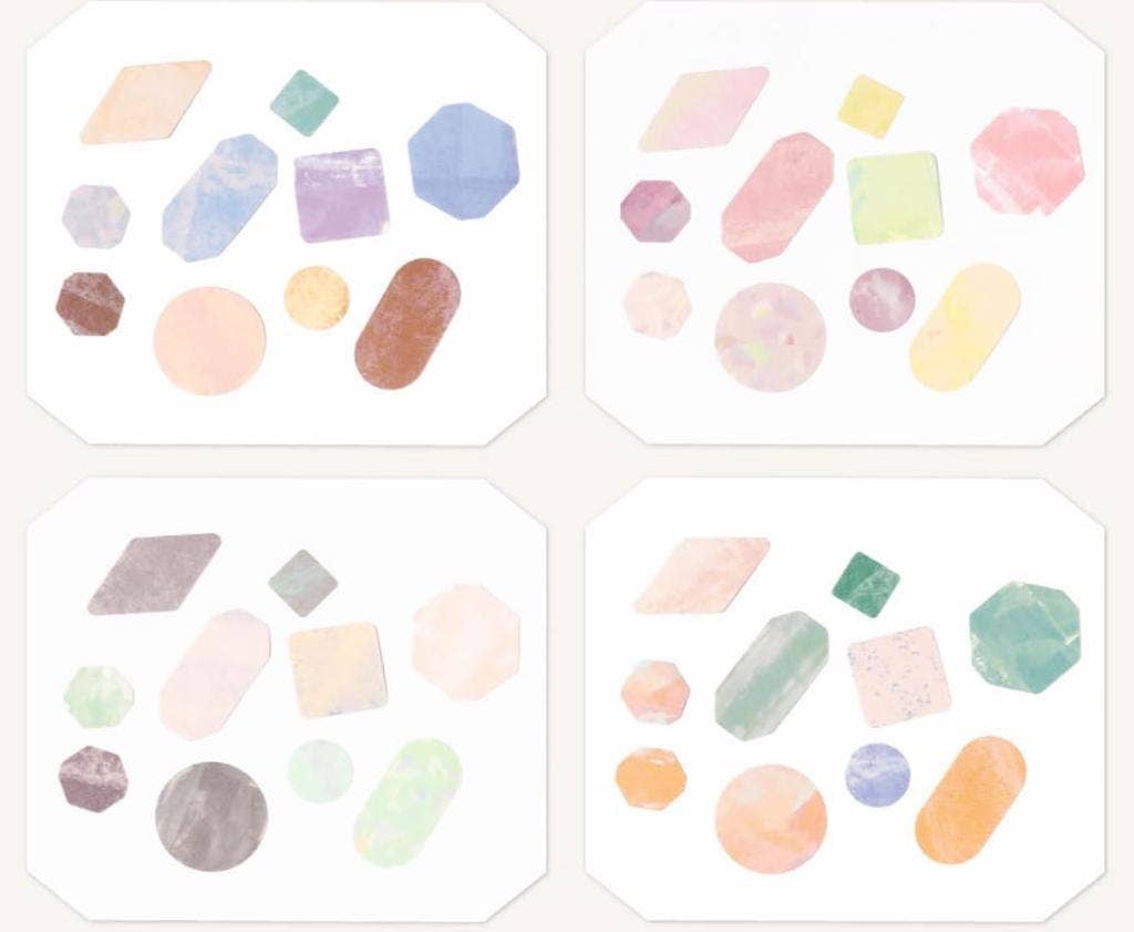 「FUNJI」In Japan - Wholesale Sticker - Quarry Stone Pastel Flake Sticker Set for Scrapbooking4