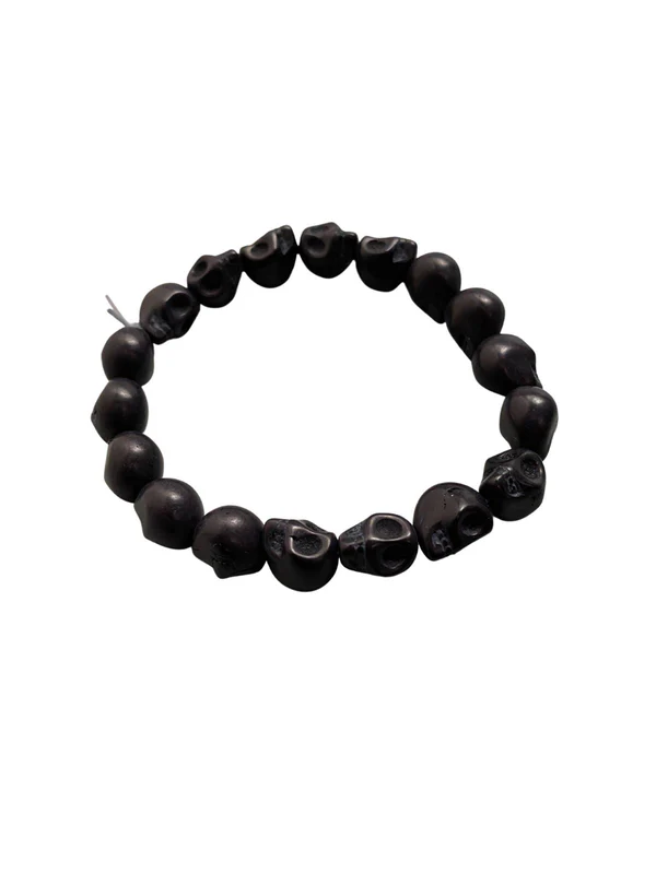 VIE - Wholesale Beaded Bracelet - Skull Bracelet, Dyed Howlite1