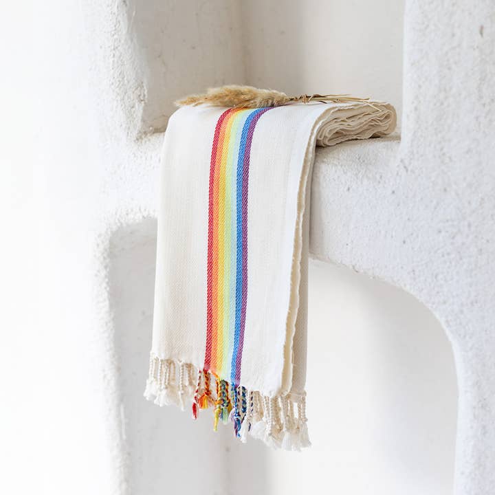 Kikoya – wholesale Strandhandduk – Lätt strandhandduk med korporativ design och randmönster1