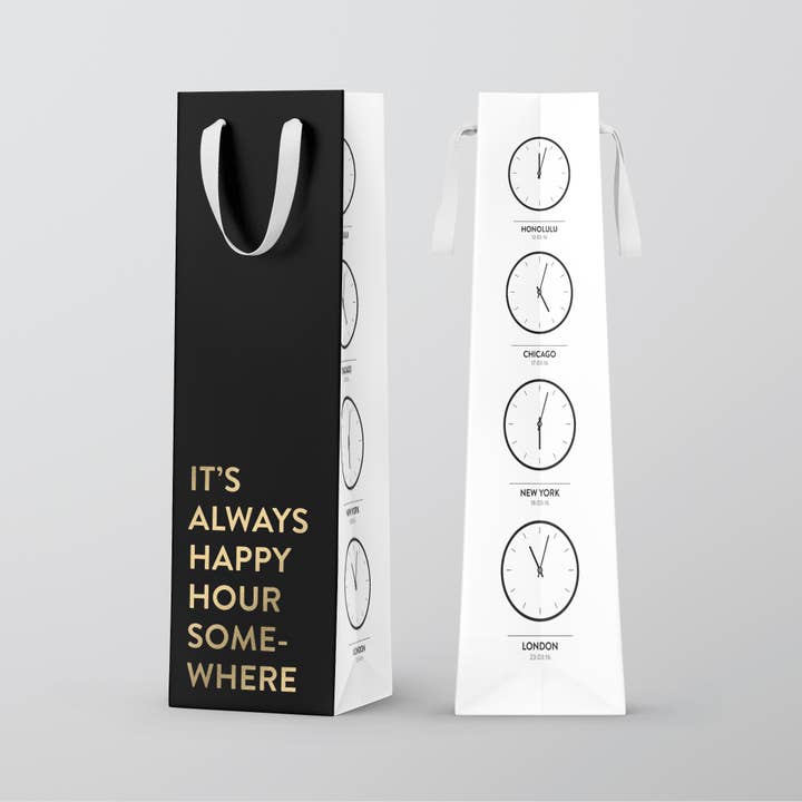 Fine Moments - Wholesale Wine Gift Bag - Always Happy Hour – Funny Wine Bag