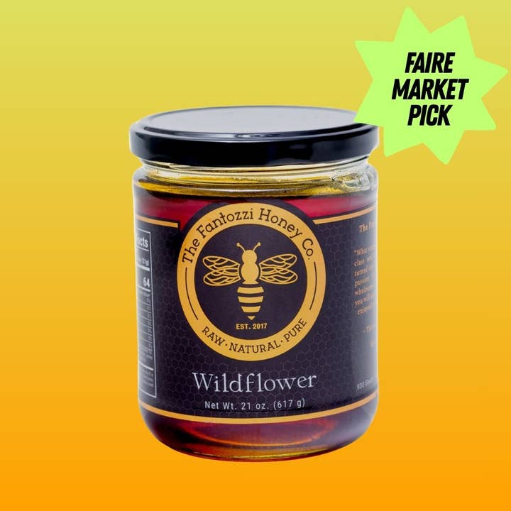 Frasco de Mel Cru de Flores Silvestres - Presente Gourmet de Férias, 595 g por atacado de Fantozzi Honey Company