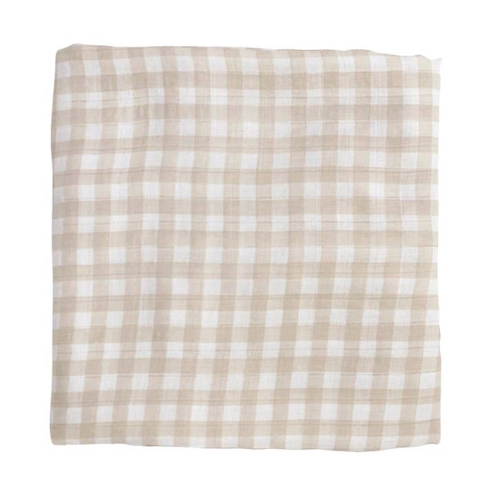 Manta de Musselina de Bambu - Xadrez por atacado de Dear Perli