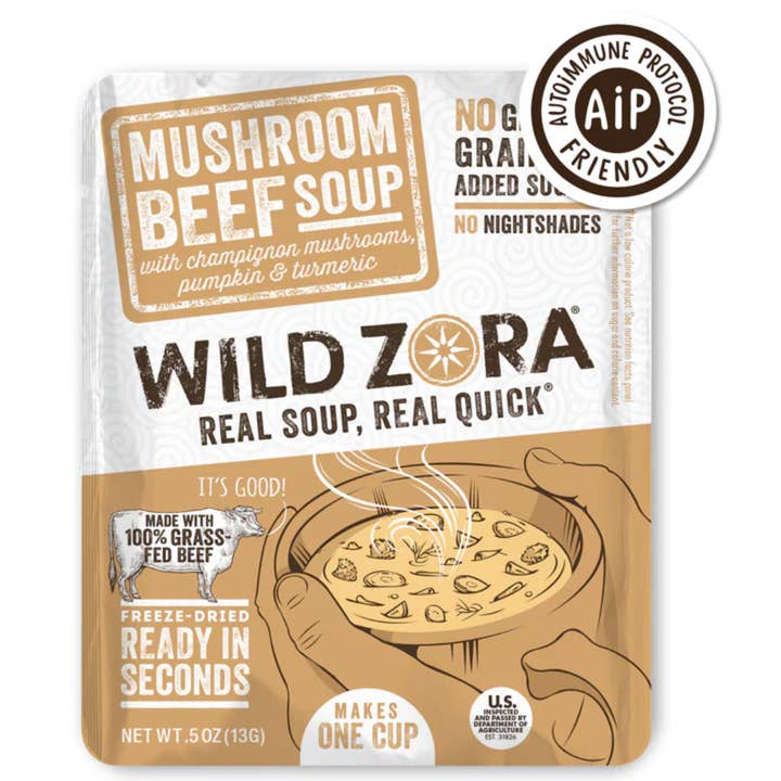Mushroom Beef Soup, 8 Pack for wholesale by Wild Zora