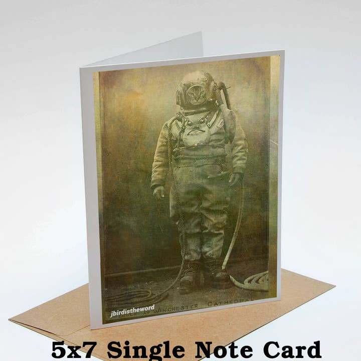 The Wild Oddisorium - Wholesale Everyday Greeting Card - Diver Note Card Oceanic Sea Life Beach Lover Deep Ocean Fish0