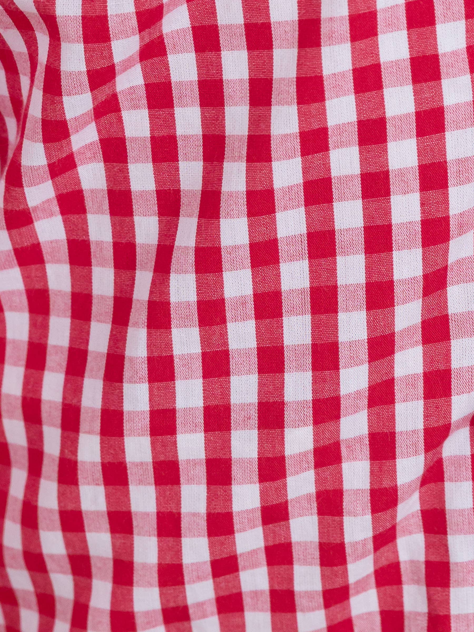 Boys Classic Red Gingham Short Sleeve Button Down Shirt for wholesale on Faire6