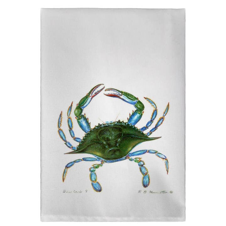 Blue Crab Guest Towel for wholesale by Betsy Drake Interiors