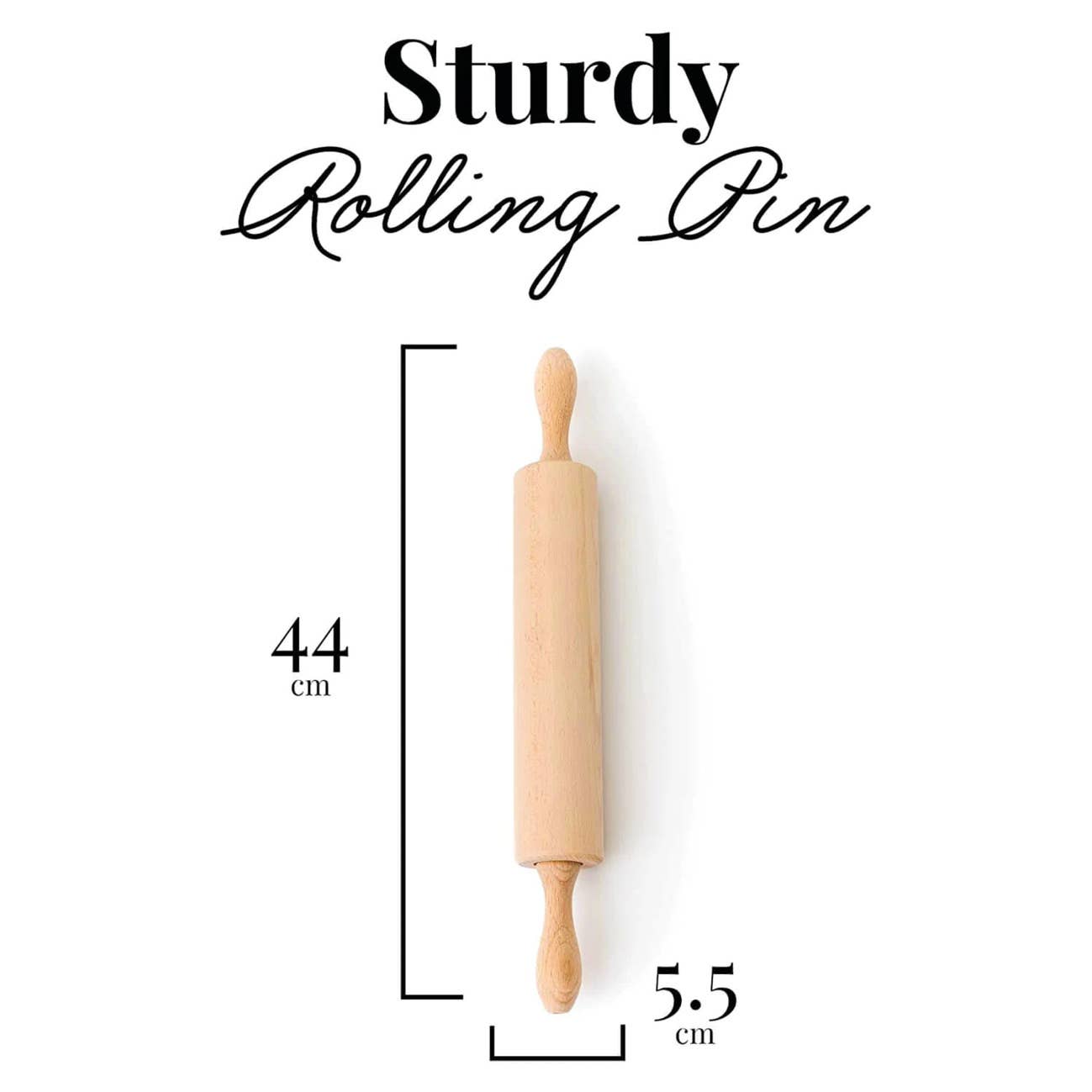 Tuuli GmbH – Engroshandel kagerulle – Professionel klassisk kagerulle i træ med roterende centrum (44 x 5,5 cm)6