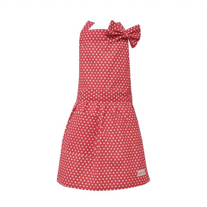 Barnförkläde rött med vita prickar 50×62 cm Isabelle Rose för wholesale av Isabelle Rose