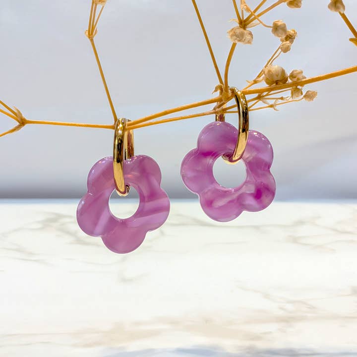 LOLO & YAYA - Wholesale Dangle Earrings - Stainless steel flower earrings9