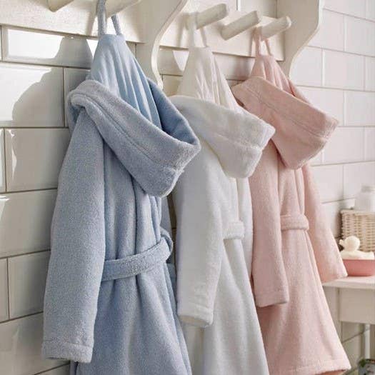 King Of Cotton - Wholesale Robe - Kids - Children's Zero-twist Pure Cotton Bathrobe With Hood