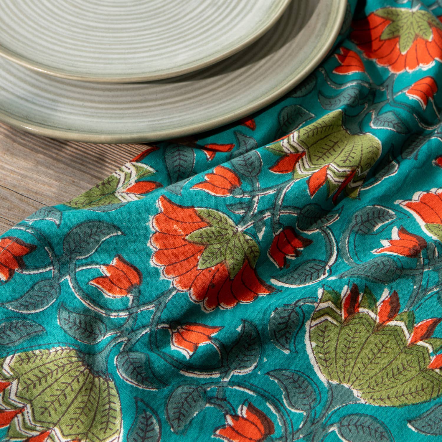 Danica Heirloom - Wholesale Tea Towel - Allure Block Print Dishtowel1