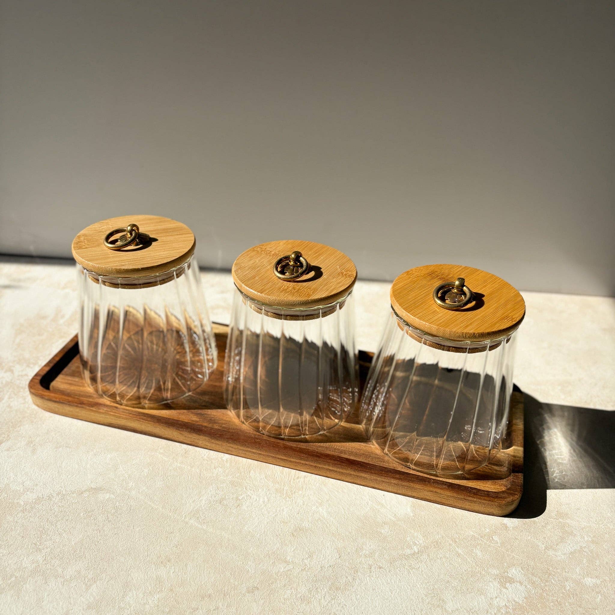 So At Nature – wholesale Jar – Tea Coffee Sugar Ring Lid Jar Set2