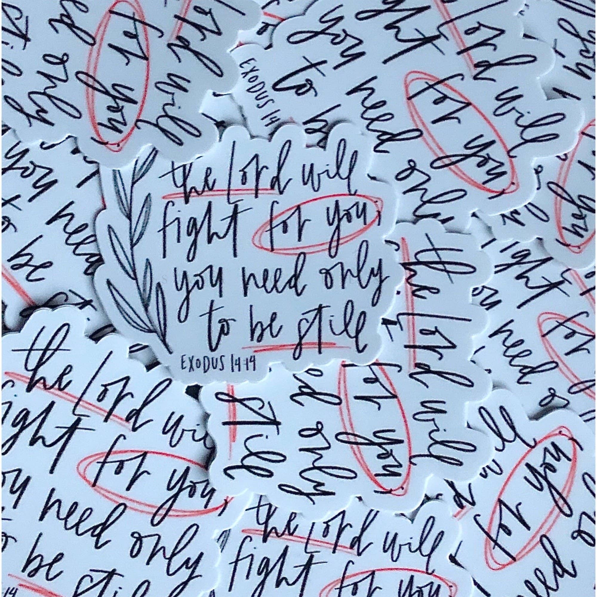 swaygirls - Wholesale Sticker - Exodus 14:14 Sticker - Hand Lettering2