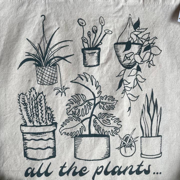 Tangled Up In Hue - Wholesale Tote bag – Women's - All The Plants Tote Bag, market bag for plant lover2