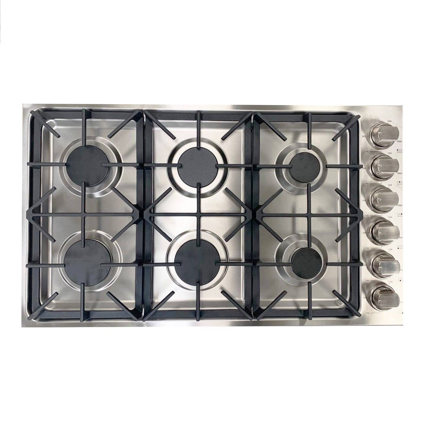 Renoshop - Wholesale Kitchen Appliance - Crown 36 Inch Professional 6 Burner Drop-In Gas Cooktop LGC36010