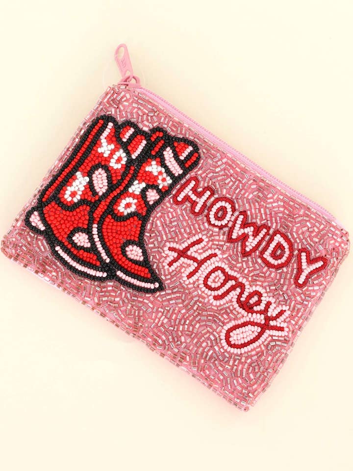 WESTERN HOWDY HONEY BEADED VALENTINE'S COIN BAG BAG11505 for wholesale by anbfashion