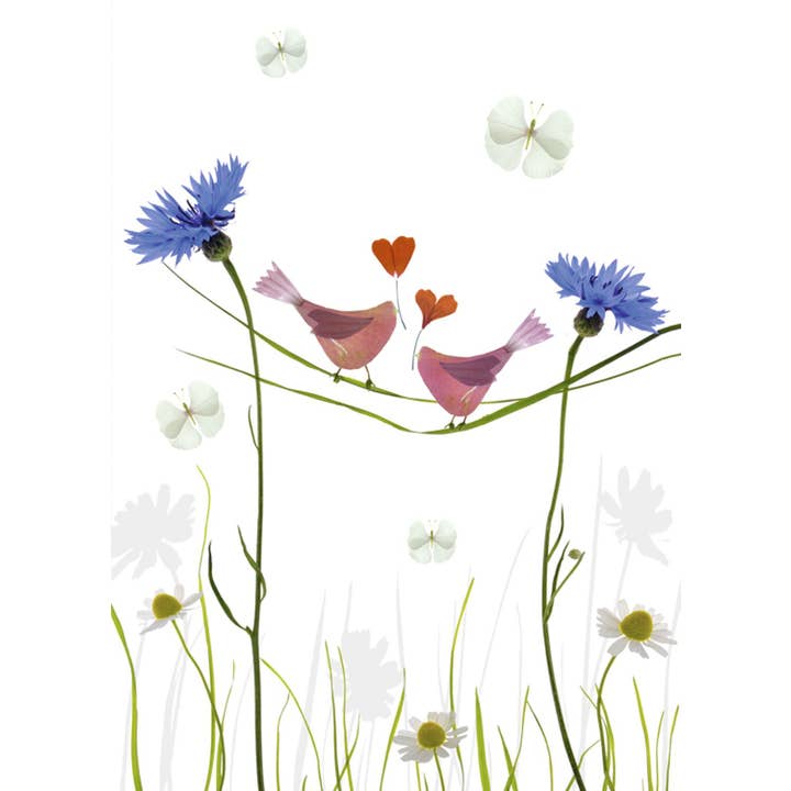 Uccelli e Cuori per la vendita all'ingrosso da parte di Retrospect Greeting Cards