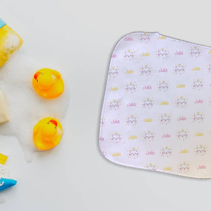 Débarbouillette personnalisée pour chaton pour la vente par Potter's Printing