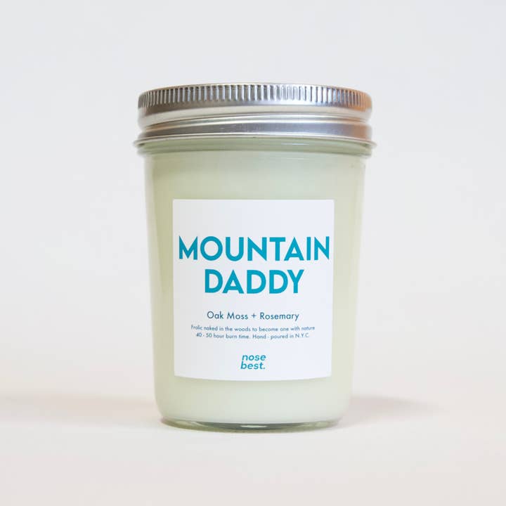 Mountain Daddy - Oak Moss & Rosemary Soy Candle for wholesale by Nose Best Candles