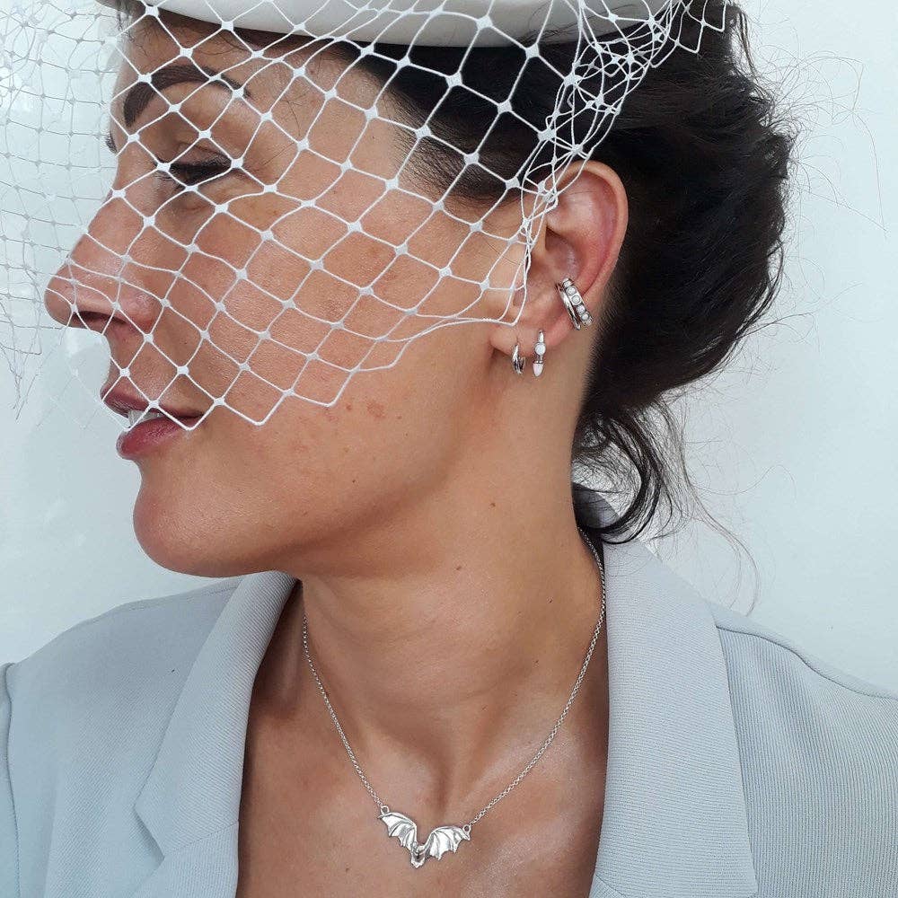 Scream Pretty - Recycled Sterling Silver Jewellery – wholesale Pendant/charm necklace – Bat Necklace3