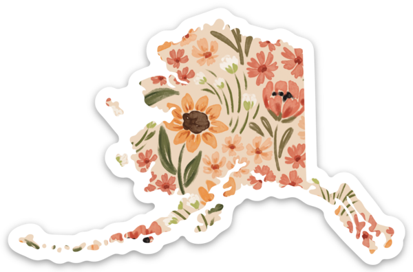 Elyse Breanne Design - Wholesale Sticker - Alaska State Floral Sticker 3.5x2.25in2