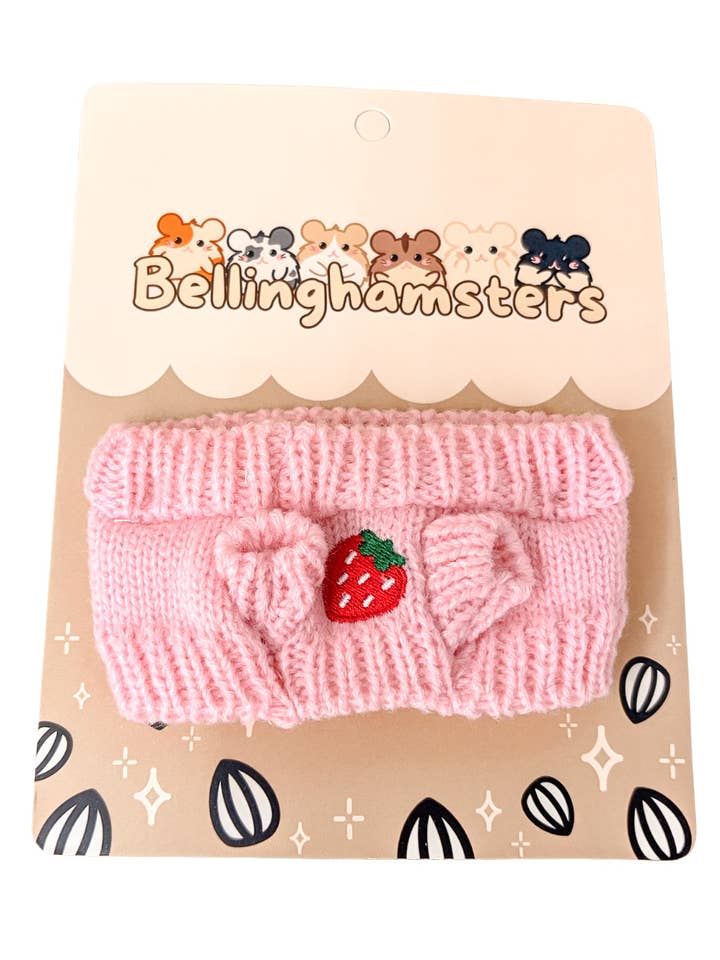 Pink Strawberry Sweater - Plushie Accessories for wholesale by The Bellinghamsters