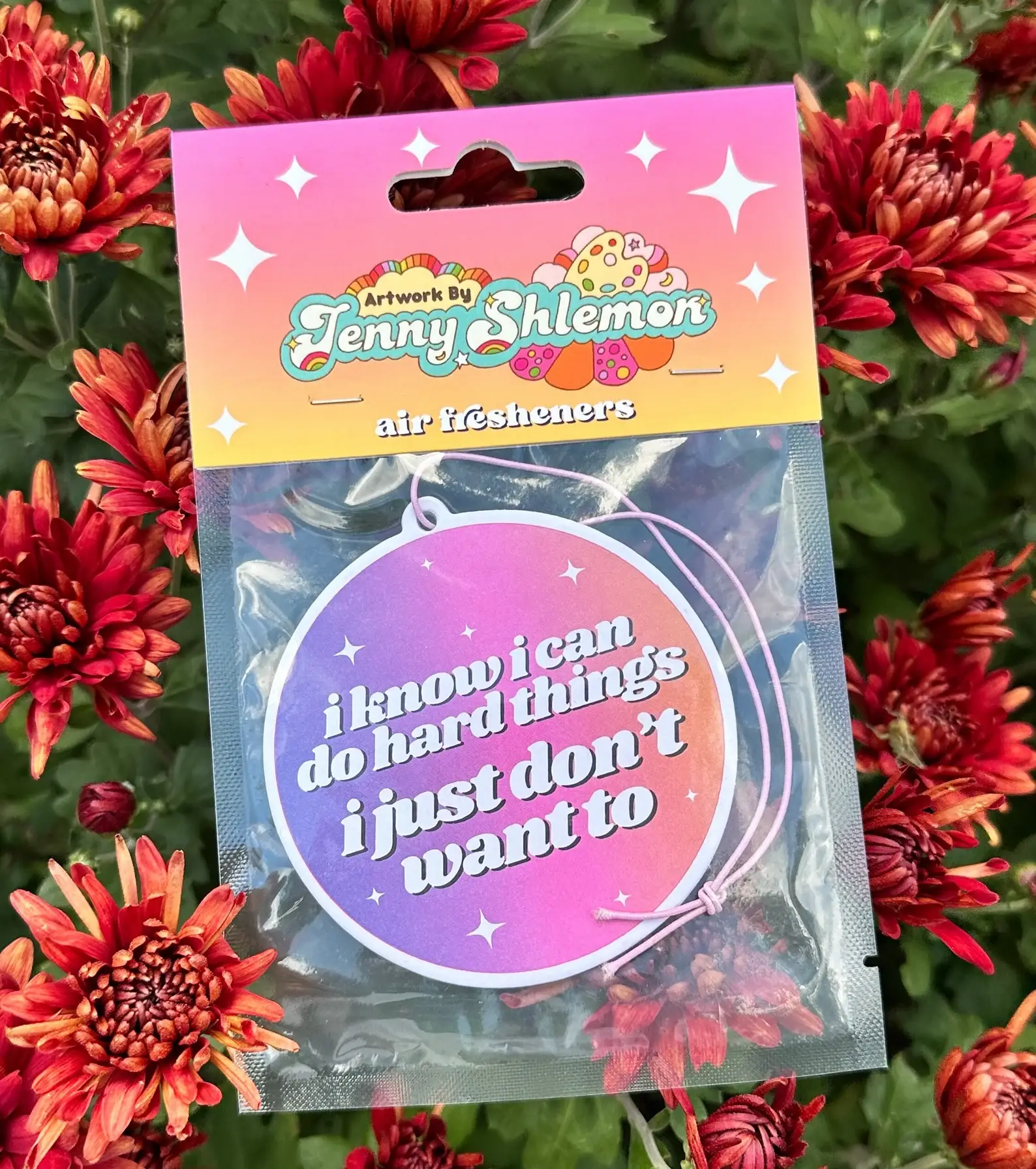 ShlemonArt - Wholesale Car Freshener - Women's - I Know I Can Do Hard Things Car Air Freshener - Lavender0