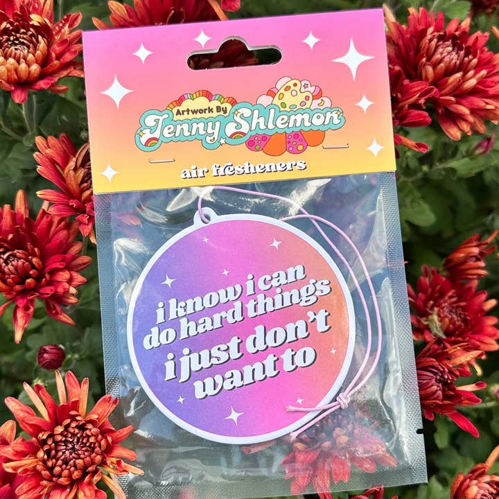 ShlemonArt - Wholesale Car Freshener - Women's - I Know I Can Do Hard Things Car Air Freshener - Lavender0