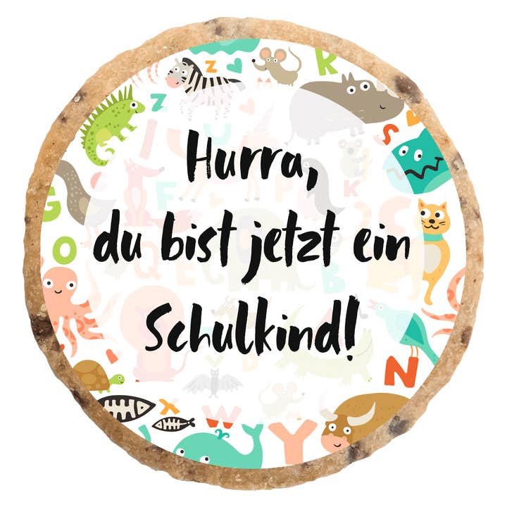 KEKSZauber - Wholesale Cookie - Hooray, you are a schoolchild 4 motivational cookies