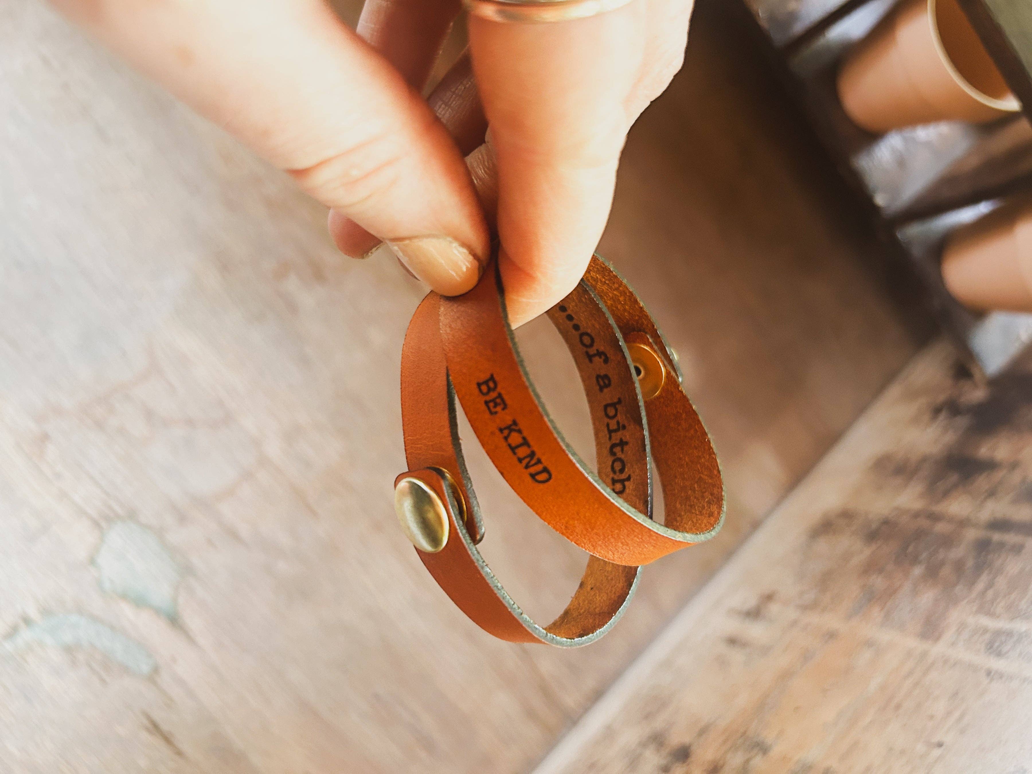 Left Grain - Wholesale Cuff Bracelet - Be Kind.....of a B..... Friendship Bracelet9