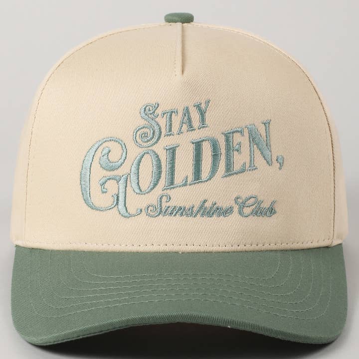 Fashion City - Vente Casquette de camionneur – femme - Casquette Trucker Brodée Stay Golden Sunshine Club30